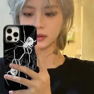 Retro Spider Black Cases for iPhone 7-15 Pro Max - Mart of Leon
